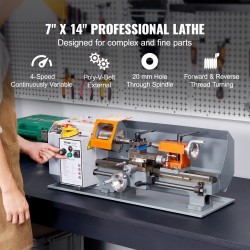 Penkkisorvi 7 x 13.78 tuumaa HT200-valurautarunko 500W 0–2200 RPM 20 mm