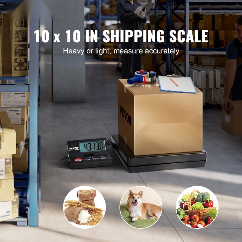 Digitaalinen postivaaka ABS 50 kg 2 g tarkkuus LCD-näytöllä AC ja DC