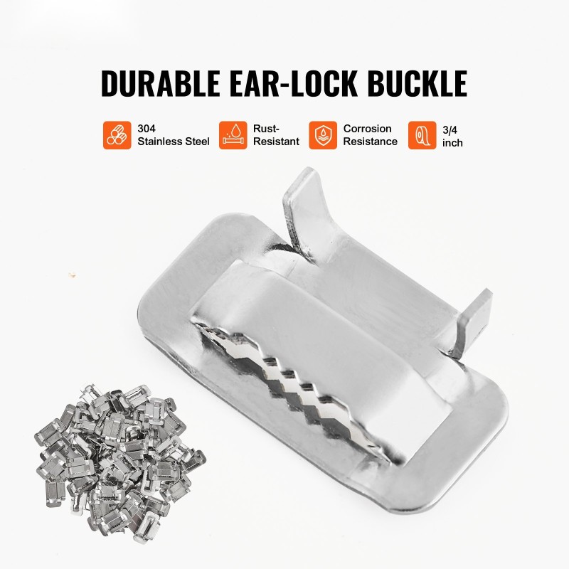 Terässidontasarja ruostumaton teräsnauha 30 metriä 19 millimetriä 100 solkea kiristystyökalulla