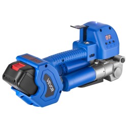 Akkukäyttöinen sähkökiristyssidekone 10–19 mm leveille PET-vanteille kaksi 4000 mAh akkua digitaalinen näyttö