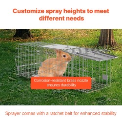 Eläinloukku galvanoidusta rautalangasta peltinen ovi 610×203×203 mm kantokahvalla