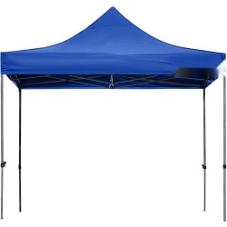 Paviljonkiteltta 3 x 3 m PVC pinnoitettu katos irrotettavat sivuseinät pyörällinen laukku sininen