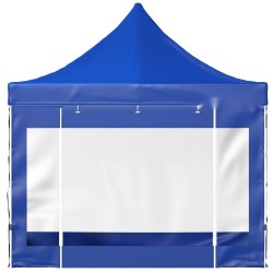 Paviljonkiteltta 3 x 3 m PVC-pinnoitettu katos irrotettavat sivuseinät pyörällinen laukku sininen