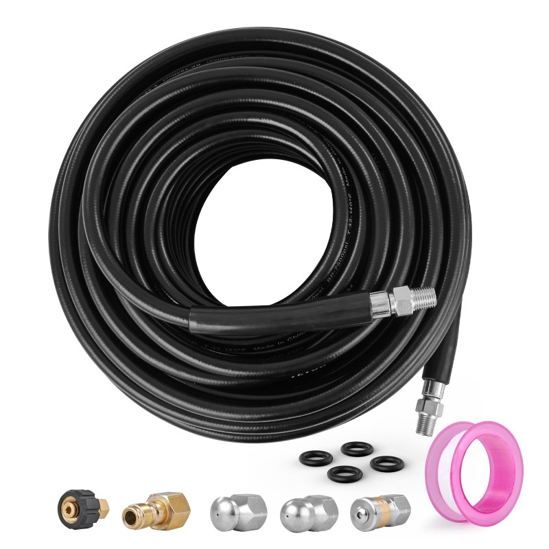 Painepesurin letku 30,5 m 6,35 mm kinkiton 14 mm messinkiliitin