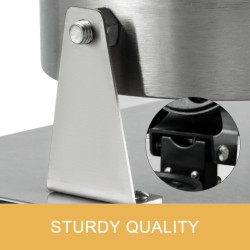 Kaupallinen pyöreä sähköinen vohvelirauta ruostumaton teräsrunko 180 asteen kääntyvä 185 mm muotti