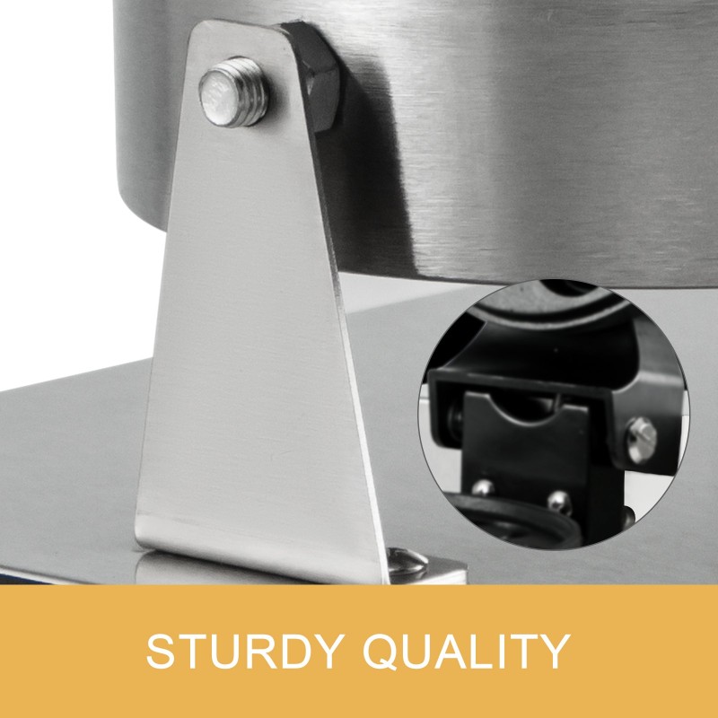 Kaupallinen pyöreä sähköinen vohvelirauta ruostumaton teräsrunko 180 asteen kääntyvä 185 mm muotti