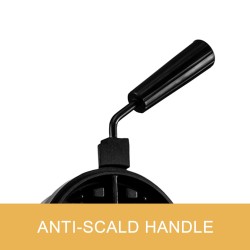 Kaupallinen pyöreä sähköinen vohvelirauta ruostumaton teräsrunko 180 asteen kääntyvä 185 mm muotti