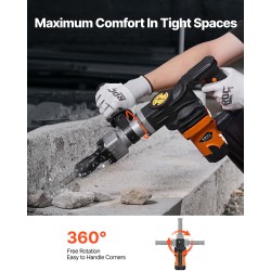 Sähköinen piikkausvasara 1400W 19J 2900 iskua minuutissa betonille ja kivelle