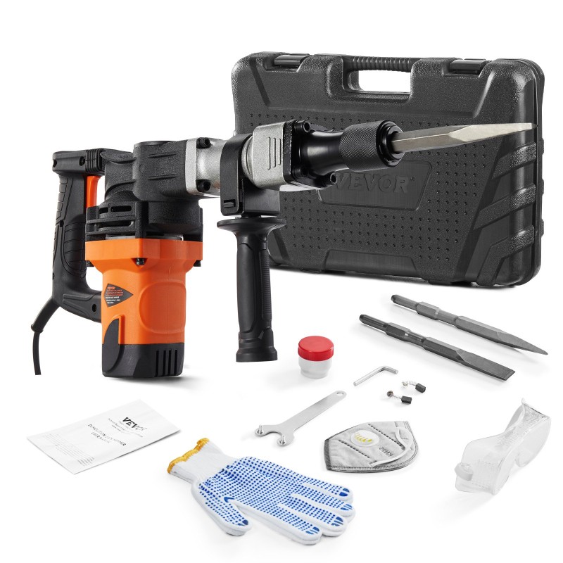 Sähköinen piikkausvasara 1400W 19J 2900 iskua minuutissa betonille ja kivelle