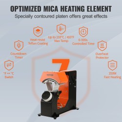 Automaattinen hattulämpöprässi 3 vaihdettavaa lämmitysalustaa Teflonpinnoite sublimaatioon ja HTV-siirtoihin