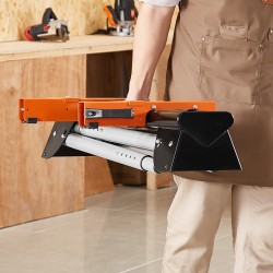 Jiirisahan teline teräs 149.7 kg kantavuus korkeussäädettävä 29.1–32.9 tuumaa kokoontaitettava