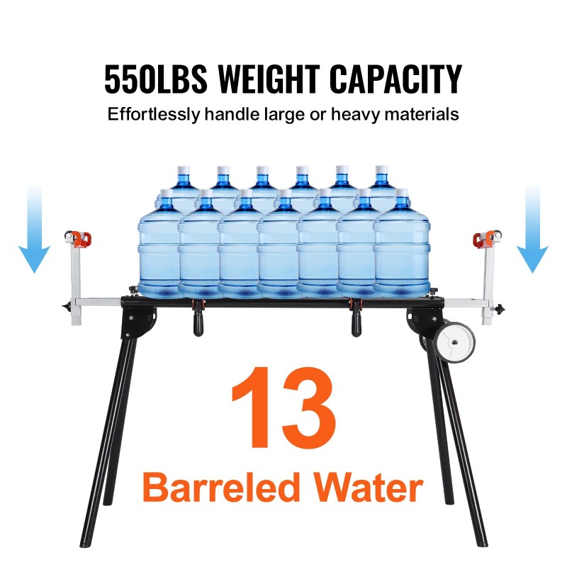 Jiirisahan terästeline kantavuus 249,5 kg kokoontaitettava pyörillä säädettävä pituus ja korkeus