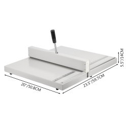 Manuaalinen paperin nuuttauskone 48 cm rauta-alumiinirunko magneettiset takarajat A3 A4-arkeille