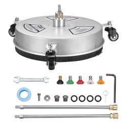 Painepesurin tasopintapesuri ruostumattomasta teräksestä 380 mm pyörillä 4000 psi 1,6 cm pikaliittimellä