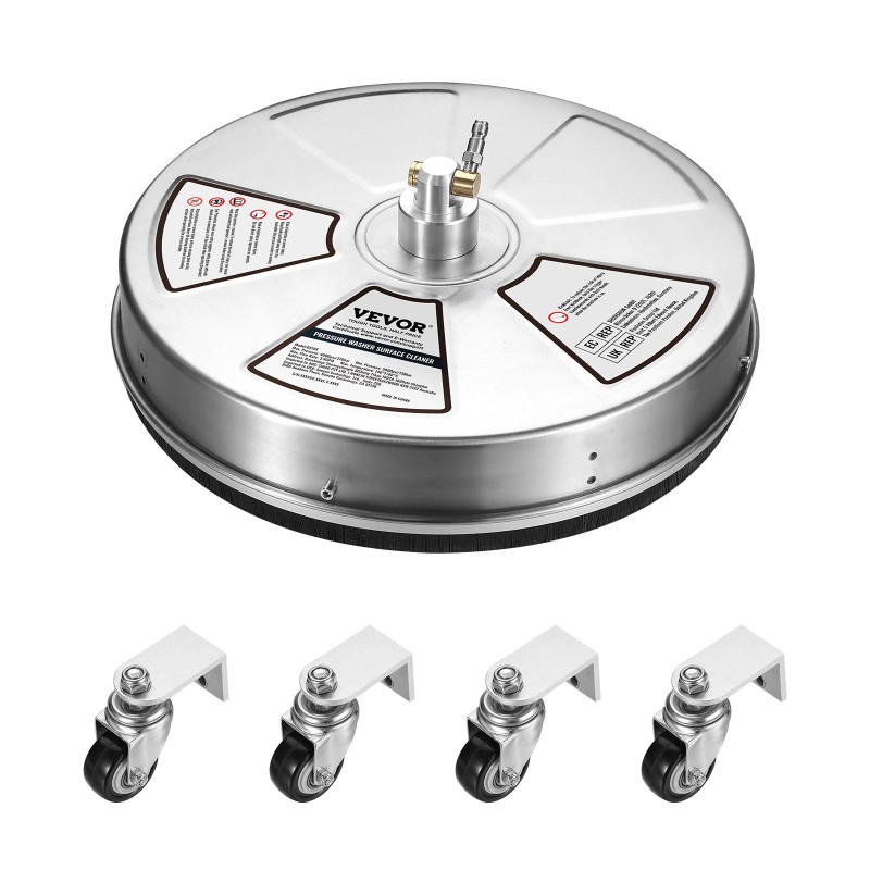 Painepesurin pintapesuri ruostumatonta terästä kahdeksantoista tuumaa pyörillä