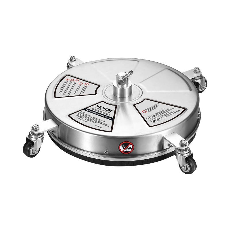 Painepesurin pintapesuri ruostumatonta terästä kahdeksantoista tuumaa pyörillä