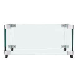 Tulipöydän tuulensuoja neliö karkaistu lasi 8 mm 493x493x191 mm