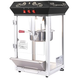 Pöytämallinen popcornkone 850 watin teho 8 unssin kattila 48 kupillista erässä musta