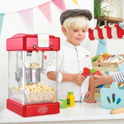 Popcorn-kone pöytämalli 300W 2,5 unssin kattila punainen polypropeeniovi kaksi kauhaa tarjotin