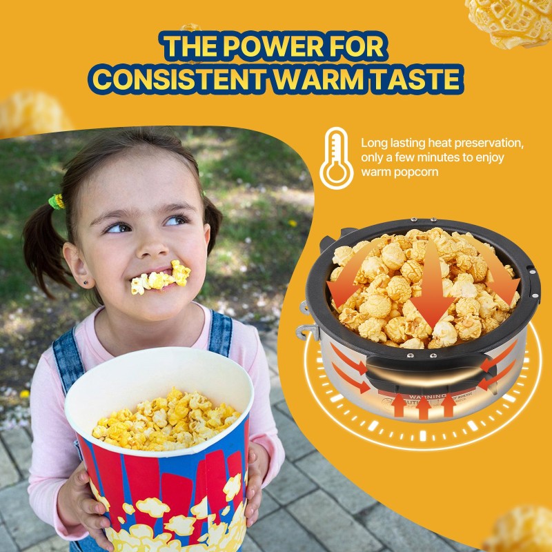 Popcorn-kone pöytämalli 480W 4 unssin kattila 1,5 gallonaa erässä punainen