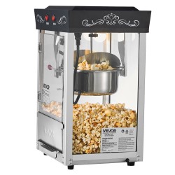 Popcorn kone 304 ruostumaton teräs 0 2 kg kattila 800 W 48 kupillista erää kohti