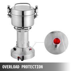 Sähköinen viljajauhin 304-ruostumaton teräs 1400 wattia 350 grammaa kuiville raaka-aineille