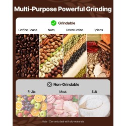 Sähköinen viljamylly 300 g 1500 W ruostumaton teräs viljat mausteet kahvi