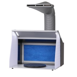 Taitettava ilmasivellinsuihkutuskoppi neljällä LED-nauhalla kaksinkertaisilla puhaltimilla 180 cm poistoletkulla pienoismallien