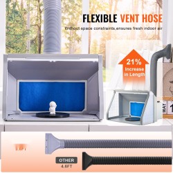 Kaksituulettiminen taitettava kannettava ruiskumaalauskotelo kolmella LED-valolla ja 170 cm poistoletkulla