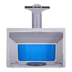 Kaksituulettiminen taitettava kannettava ruiskumaalauskotelo kolmella LED-valolla ja 170 cm poistoletkulla