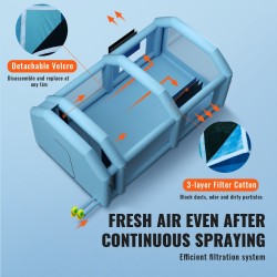 Ilmatäytteinen maalausteltta 210D oxfordkangas 8 x 4,5 x 3,3 m kahdella puhaltimella