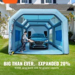 Täytettävä maalausteltta 210D kangas 7x4x2,75 m 2 puhallinta