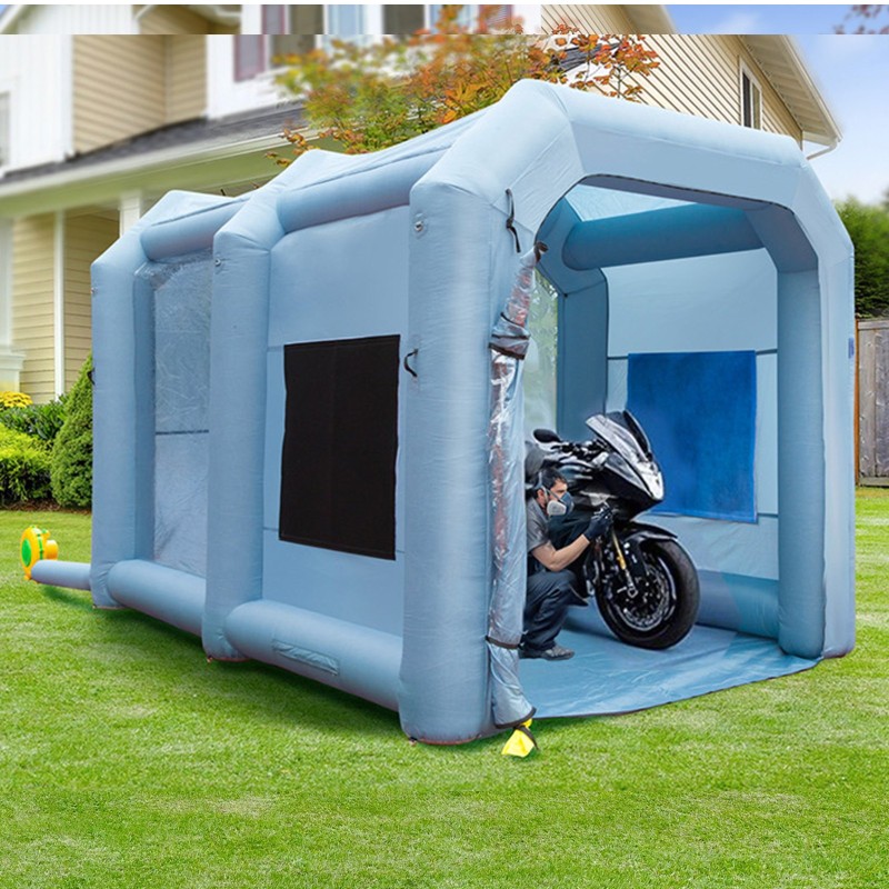 Täytettävä maalausteltta 210D Oxford-kangas 396x305x274cm 950W puhallin kolmikerroksisella suodattimella autoille