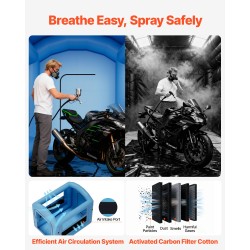 Puhallettava maalausteltta 3 x 2,5 x 2,5 m Oxford-kangas 550W puhallin