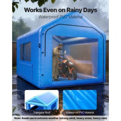 Puhallettava PVC-muovinen maalausteltta 4x3x2.8 m 750 watin puhallin