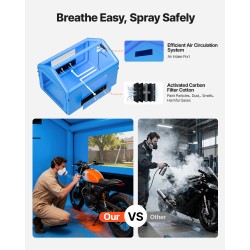 Puhallettava PVC-muovinen maalausteltta 4x3x2.8 m 750 watin puhallin