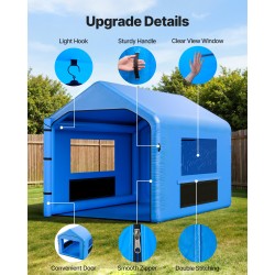 Puhallettava PVC-muovinen maalausteltta 4x3x2.8 m 750 watin puhallin