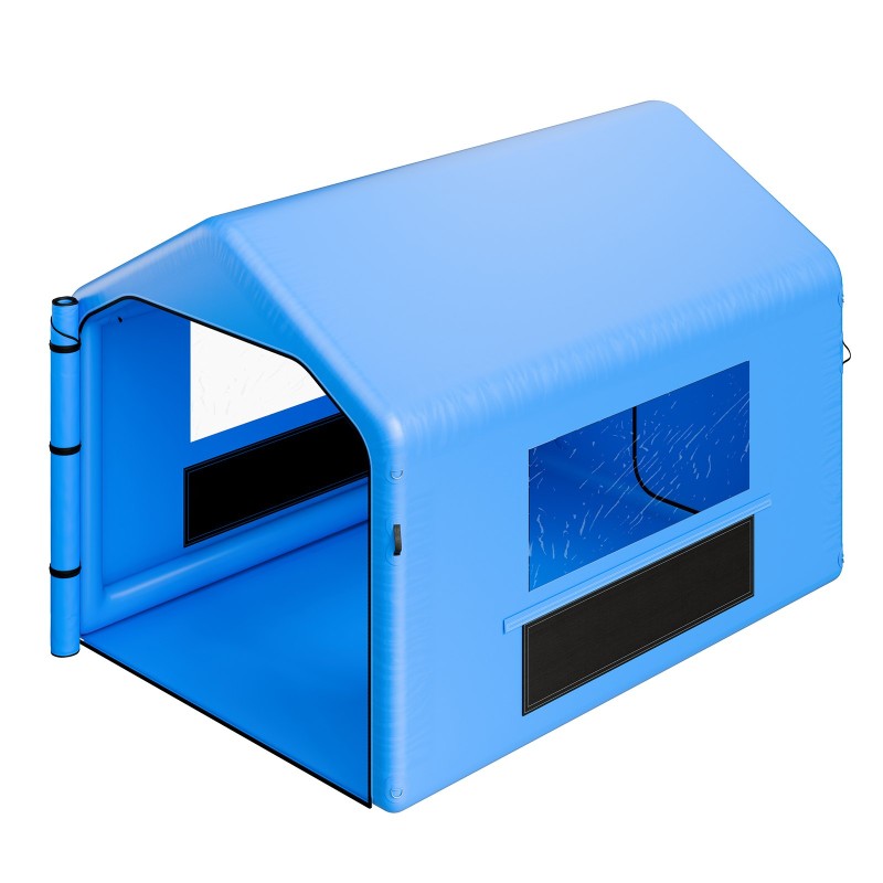 Puhallettava PVC-muovinen maalausteltta 4x3x2.8 m 750 watin puhallin