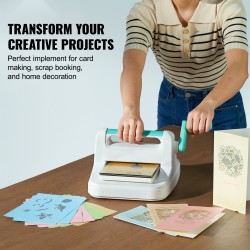 Käsikäyttöinen stanssaus- ja kohokuviointikone 160 mm aukolla kampikahvalla korttiaskarteluun