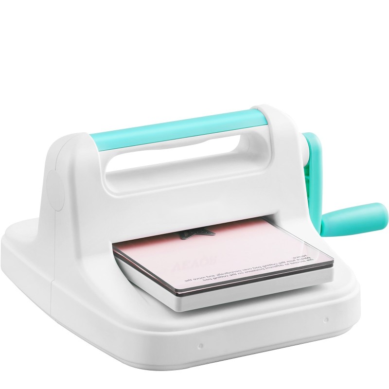 Käsikäyttöinen stanssaus- ja kohokuviointikone 160 mm aukolla kampikahvalla korttiaskarteluun