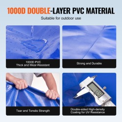 Taitettava PVC vesisäiliö 400 L 1000D 0,9 mm sadeveden varastointiin