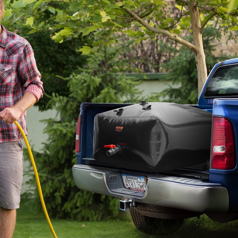 Taitettava PVC-muovinen vesisäiliö 1000 l musta kannettava ei-juomakelpoinen