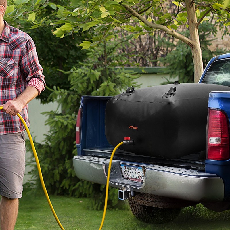 Taittuva vesivarastosäiliö 540L 1000D kaksikerroksinen PVC-muovi 1,2 mm puutarhaan leirintään hätäkäyttöön