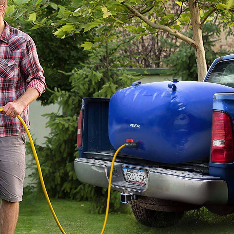 Vesisäiliö 400 l taittuva 1000D kaksikerroksinen PVC leirintään ja puutarhaan