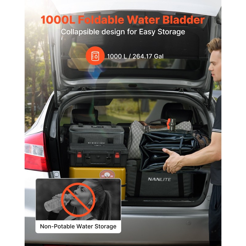 Veden varastointisäiliö 1000 l 1000D PVC-muovi kokoontaitettava musta puutarha leirintä matkailuauto hätäkäyttöön