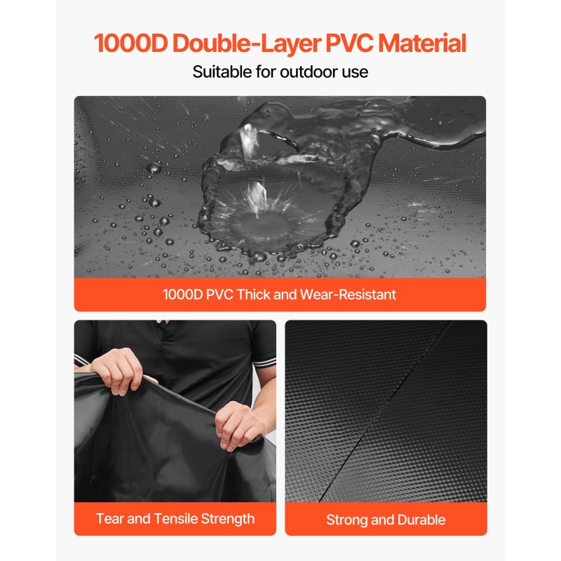 Taittuva vesisäiliö 200 l 1000D kaksikerroksinen PVC leirintään puutarhaan hätävesivarastoksi