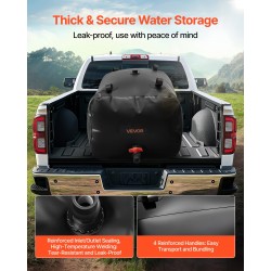 Taittuva vesisäiliö 200 l 1000D kaksikerroksinen PVC leirintään puutarhaan hätävesivarastoksi