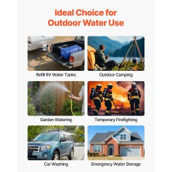 Taitettava PVC-muovinen vesipussi 113 l kaksikerroksinen vuotamaton repäisylujuinen asuntoautoihin retkeilyyn