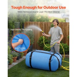 Pussimallinen taittuva TPU vesisäiliö 132 l kulutuskestävä retkeilyyn