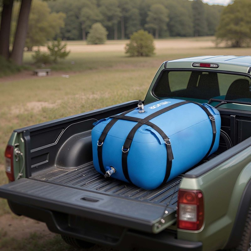 Pussimallinen taittuva TPU vesisäiliö 132 l kulutuskestävä retkeilyyn